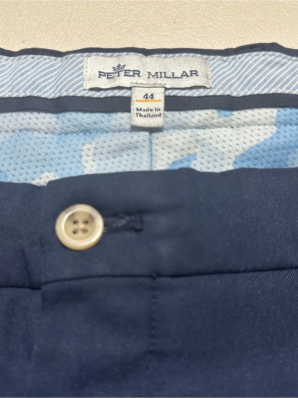 Peter Millar Golf Shorts Size 44 Navy Blue